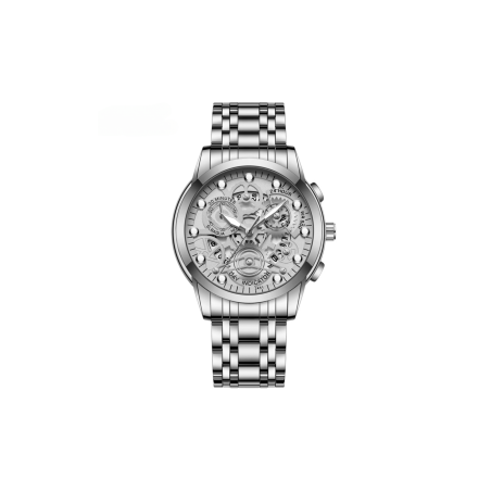 Montre Homme Lumineux Étanche en Acier Inoxydable 2451YY - Argent Ref