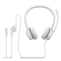 Casque Stéréo Filaire USB Logitech H390 - Blanc — Logitech · Smarty Paris 18e