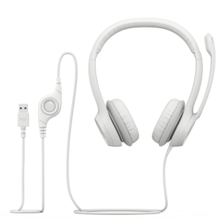 Casque Stéréo Filaire USB Logitech H390 - Blanc — Logitech · Smarty Paris 18e