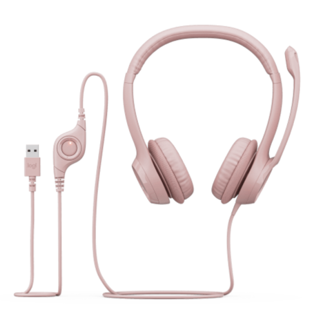 Casque Stéréo Filaire USB Logitech H390 - Rose — Logitech · Smarty Paris 18e