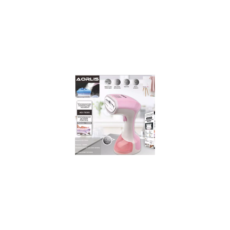 Fer à Repasser Portable et Électrique pour Usage Domestique Aorlis AO-78305 - Rose