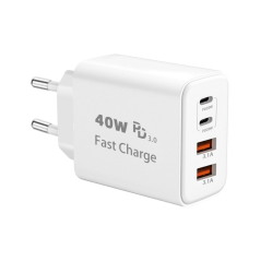 Chargeur PD/QC 2*USB + 2*USB-C 40W - D-power J8269 - Blanc — D-power · Smarty Paris 18e