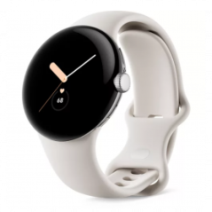 Google Pixel Watch (LTE) - Boitier Argent poli Bracelet Galet - Montre