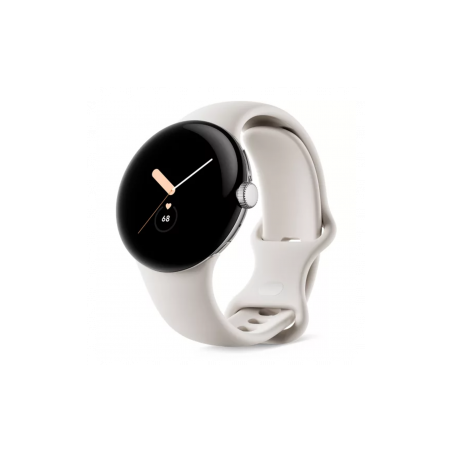 Google Pixel Watch (LTE) - Boitier Argent poli Bracelet Galet - Montre