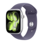 Montre Connectée Apple Watch Series 11 GPS 46mm Aluminium Argent avec Bracelet Sport M/L Violet - Neuf