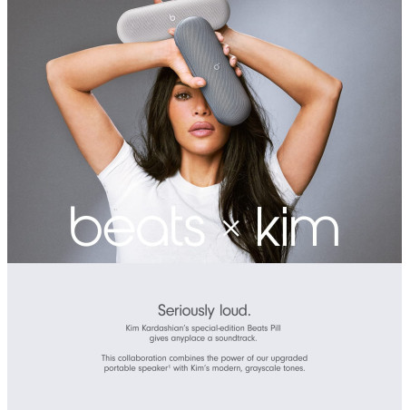 Enceinte Bluetooth Portable 24H/IP67 Beats Pill x Kim Kardashian USB-C - MAX44LL/A - Gris Foncé — Beats · Smarty Paris 18e