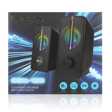 Enceinte Clés USB avec Éclairage LED RVB Puissance 20 W - Noir - NGS — NGS · Smarty Paris 18e
