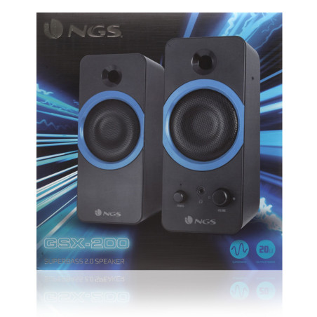 Enceinte NGS GSX-200 Avec Clés USB - 20 W - Noir et Bleu — NGS · Smarty Paris 18e