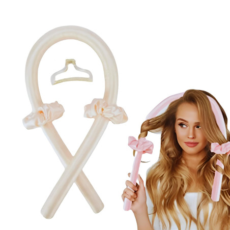 Ensemble de Bigoudis Mousse, Tressé et Sans Chaleur pour Coiffure - Rose · Smarty Paris