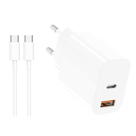 Kit Chargeur Type-C + USB-A PD 20W QC 3.0 ave