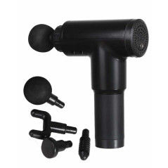 Black Massage Gun 4 Heads 6 Speeds