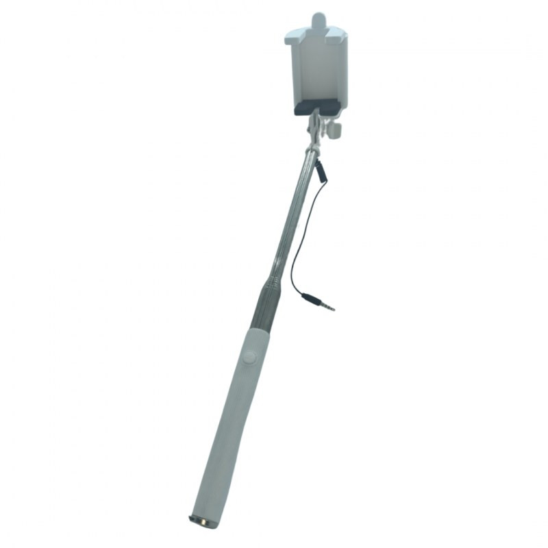 Perche à selfie extensible Pixika 142856 – Blanc 1 m