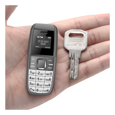 Téléphone mini ECO L8STAR BM200 – Double Nano SIM Argent