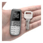 Téléphone mini ECO L8STAR BM200 – Double Nano SIM Argent Téléphone mini ECO L8STAR BM200 – Double Nano SIM Argent