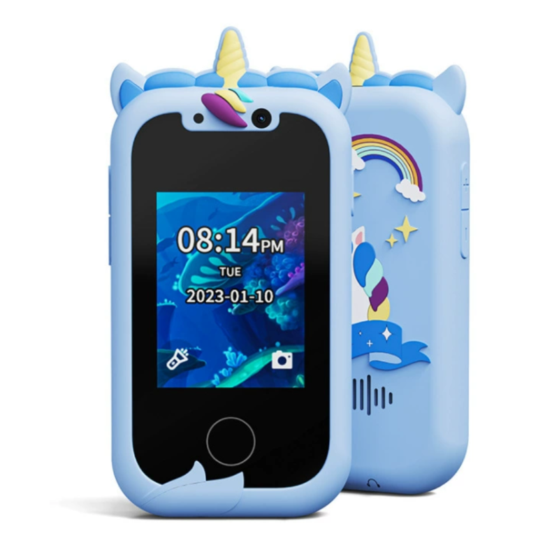 Jouet Smartphone KP08 Licorne - Écran IPS - Double Caméra Pour Enfants - Bleu · Smarty Paris