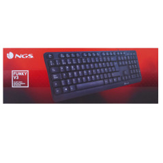Clavier Filaire USB NGS FUNKY V3 Français AZERTY avec 12 Touches Multimédia - Noir — NGS · Smarty Paris 18e