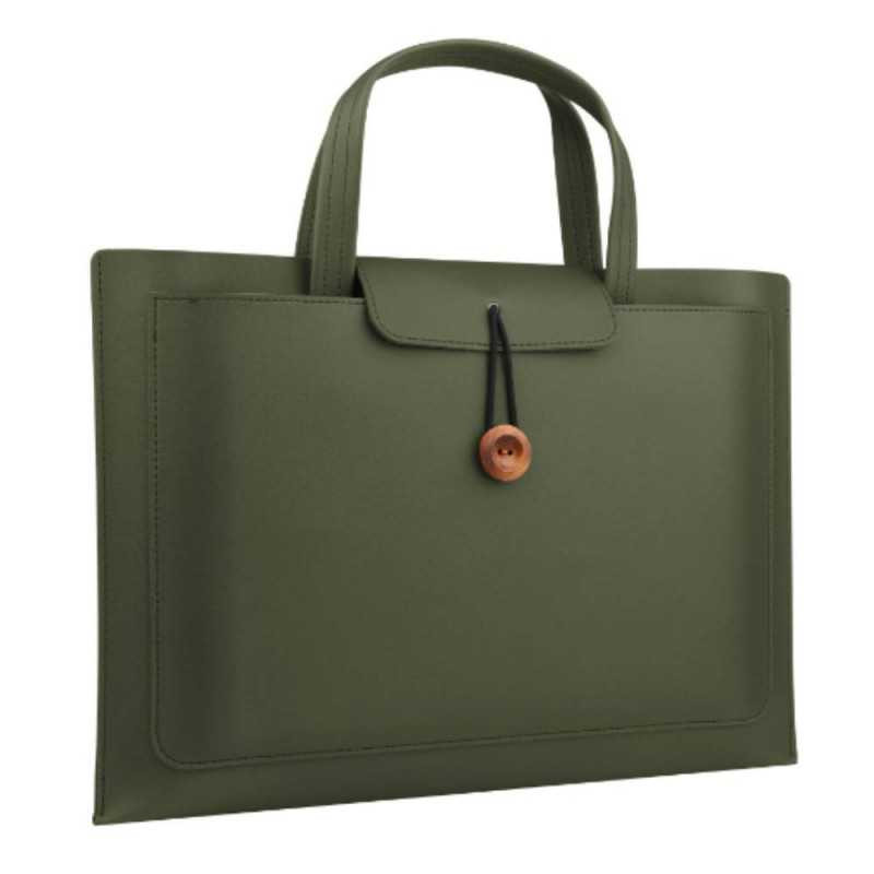Sac en Similicuir pour Ordinateur Portable BINJK 15-16 Pouces - Vert Sac en Similicuir pour Ordinateur Portable BINJK 15-16 Pouces - Vert