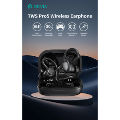 Écouteurs sans Fil Bluetooth Devia TWS Pro5 EM422 - Noir — D