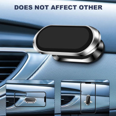 Support Téléphone Voiture Magnetique, Porte Telephone Voiture 360° Rotation - Argent — Accessoire · Smarty Paris 18e