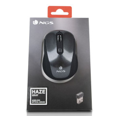 Souris Optique Sans Fils NGS Haze Grey 2,4 GHZ Avec Nano Récepteur - 800/1600 DPI - Gris — NGS · Smarty Paris 18e