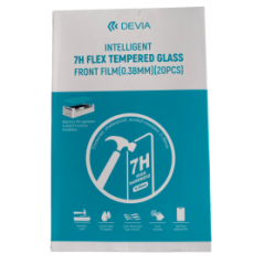 Film de protection Devia 7H Flex Tempered Glass 0.38mm - 20 pcs - Supp