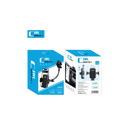 Support Téléphone Voiture Universel à Ventouse - D-power Z4025 - Noir