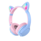 Casque Sans Fils Swingson Cat Ear Bluetooth Rose et Bleu — Accessoire · Smarty Paris 18e