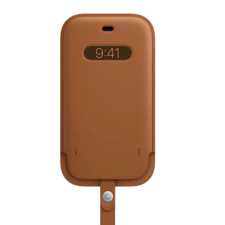 Étui cuir MagSafe Apple iPhone 12 / 12 Pro bronze