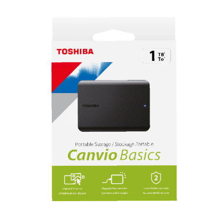 Disque Dur Externe USB 3.2 Toshiba Canvio Basics 2 To - Noir · Smarty Paris