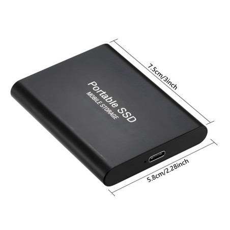 Disque Dur Externe pour Ordinateur Portable USB/Type C - 128 Go - Noir — ECO · Smarty Paris 18e