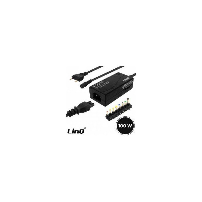 Chargeur Secteur PC Universelle 100W de 12 à 24V 8 Embouts LinQ A100W