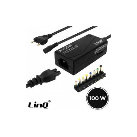 Chargeur Secteur PC Universelle 100W de 12 à 24V 8 Embouts LinQ A100W