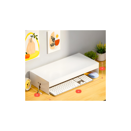Support d'Ecran de Bureau Blanc - Alimentation Ref G2651 | Smarty Pari