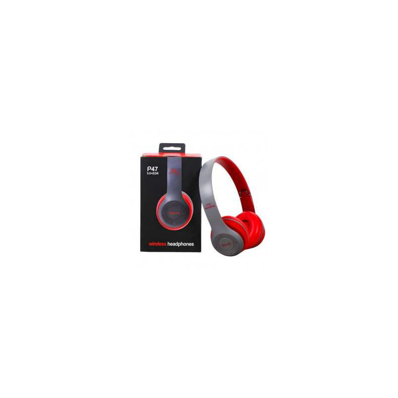 Casque Stéréo Bluetooth P47 - Rouge