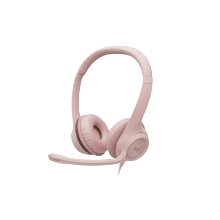 Casque Stéréo Filaire USB Logitech H390 - Rose - Audio Ref G5927 | Sma