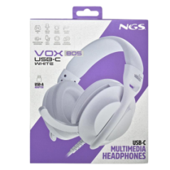 Casque avec Cable Stereo USB-C NGS VOX805 - Blanc - Audio Ref G4351 |