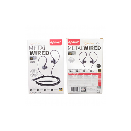 Ecouteurs Kit Main Libre Lightning Bluetooth - D-power K6295 - Noir -