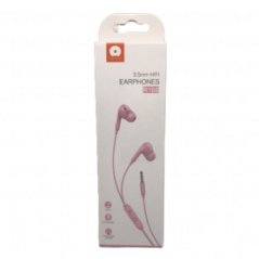 Ecouteurs Kit Main libre Jack 3,5mm Rose (WUW-R168) - Audio Ref A0414