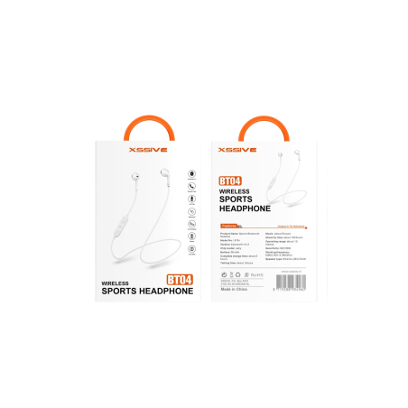 Écouteurs de Sport sans Fil XSSIVE BT04 – Blanc - Audio Ref A3273 | Sm