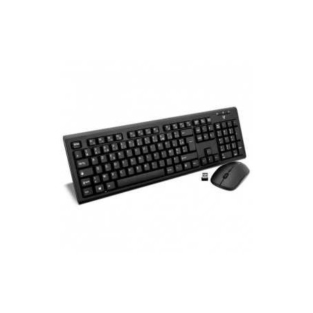 Ensemble de Clavier et Souris V7 Sans Fil Français AZERTY - Noir - Inf