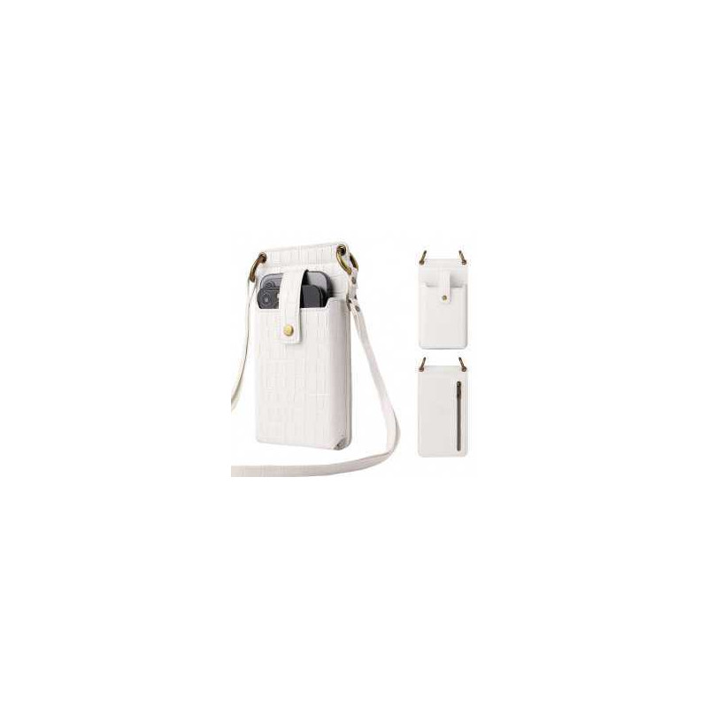 Sac de Téléphone Portable avec Ceinture - Blanc