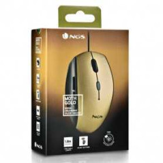 Souris Ergonomique Filaire NGS Moth Gold USB/Type C Avec Boutons Silen