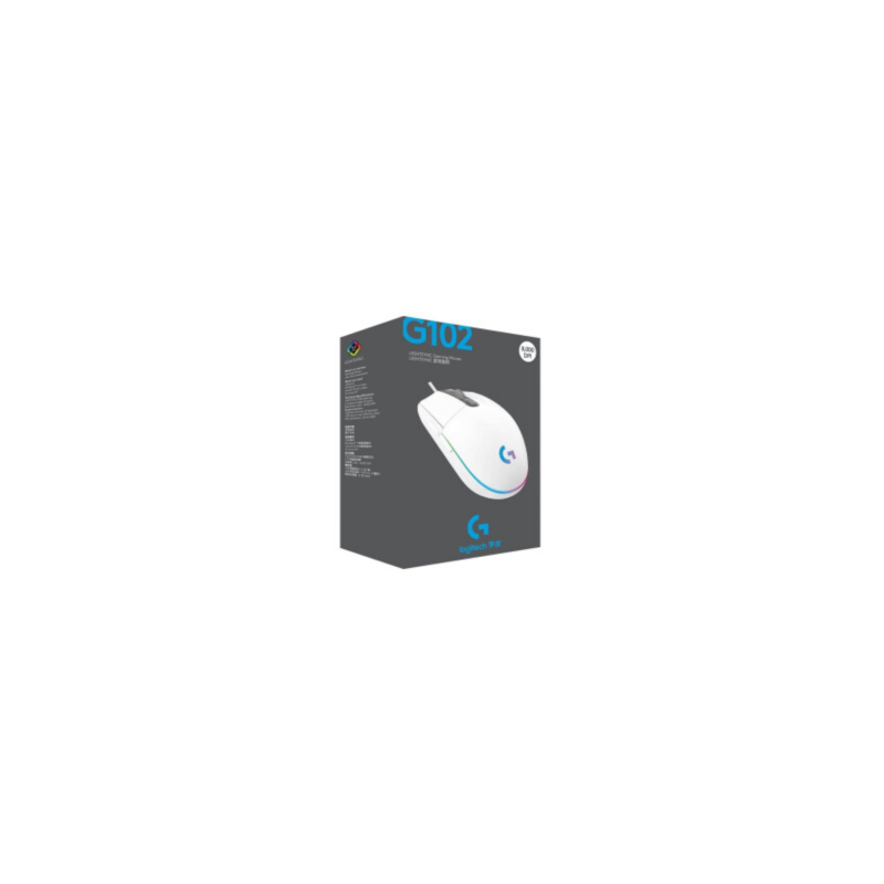 Souris Optique Filaire Logitech G102 LIGHTSYNC - Blanc