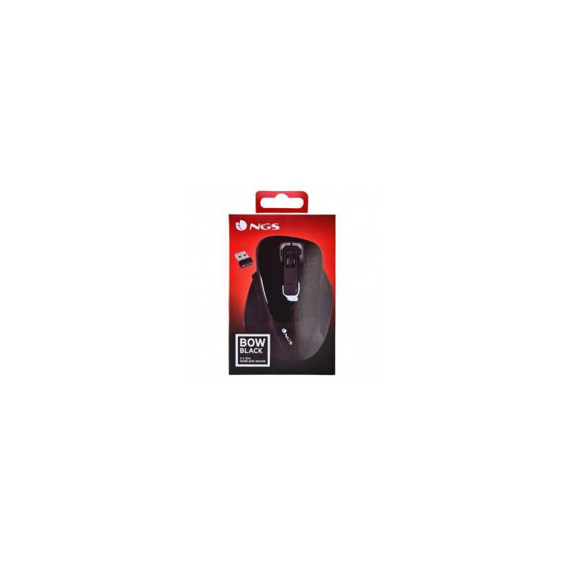 Souris Sans Fils NGS Bow Black 800/1200/1600 DPI - Noir