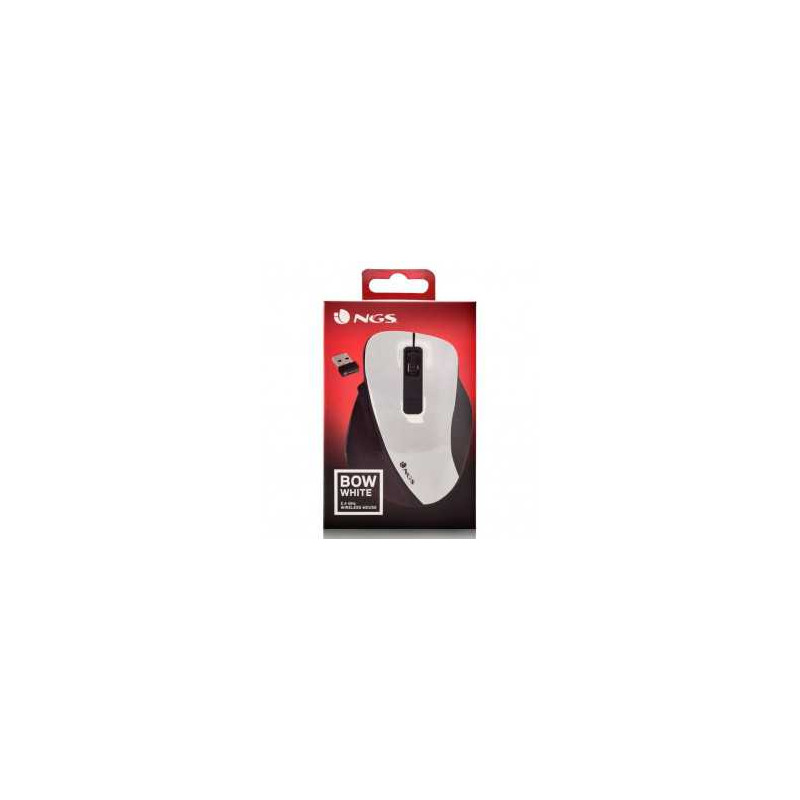 Souris Sans Fils NGS Bow White 800/1200/1600 DPI - Blanc