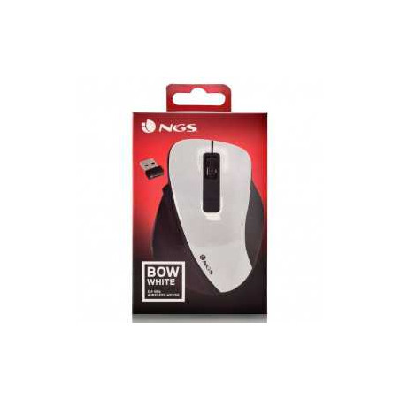 Souris Sans Fils NGS Bow White 800/1200/1600 DPI - Blanc - Informatiqu