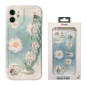 Coque motif aquarelle fleurs bleues Mayline – collier laser