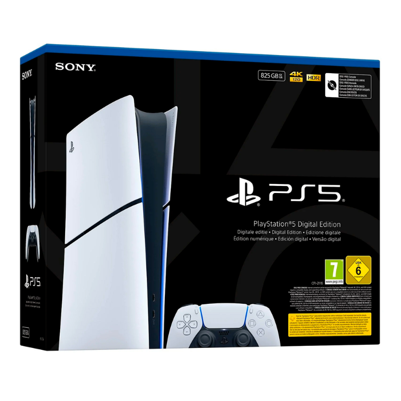 Sony PlayStation 5 Console Digital Edition – 825GB SSD 4K/8K HDR