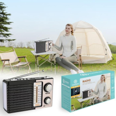 Radio portable multi bande FM/MW/SW design classique et réce