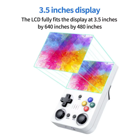 Mini Console de Jeu Vidéo Portable M21 Écran IPS 3,5" 64 Go - Blanc · Smarty Paris